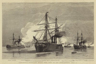 Alexandria, Ironclads which took part in the Bombardment, 11 July by William Edward Atkins